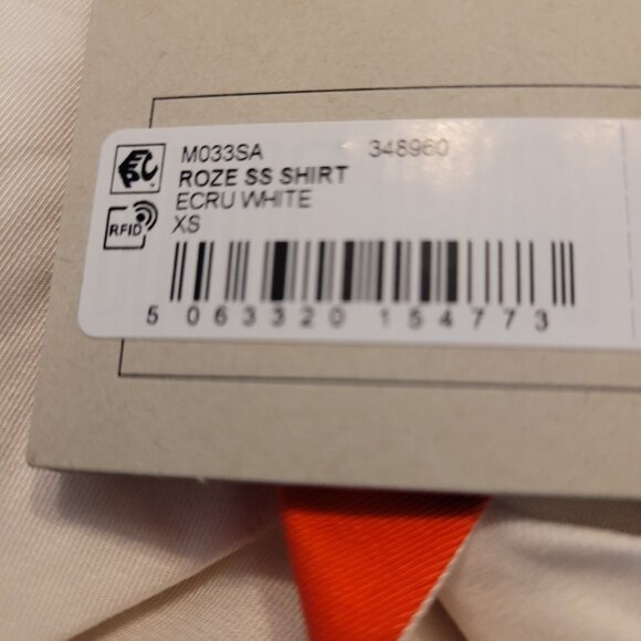 NEW ALLSAINTS Roze Men's Button Down Short Sleeve Shirt In Ecru White Size XS - Picture 5 of 5